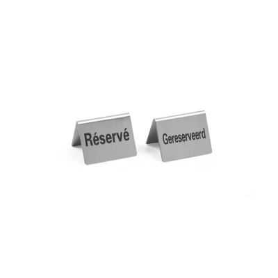 Abbildung von HENDI Tischschild Reserviert 4 Stk. 5 x 3,5x cm Edelstahl