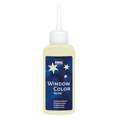 Abbildung von KREUL 42740 Window Color nachtleuchtgelb 80 ml, Fenstermalfarbe auf Wasserbasis, mit strukturierter Oberfläche, für Glas, Spiegel, Fliesen und andere glatte Flächen