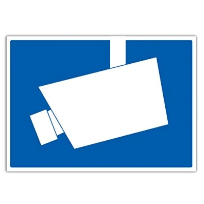 Abbildung von 5 Stück Videoüberwachung nach DIN 33450 Premium Aufkleber dieser Bereich wird videoüberwacht Hinweiszeichen in A4 21 x 29,7cm Sticker mit UV Schutz für Außen und Innenbereich