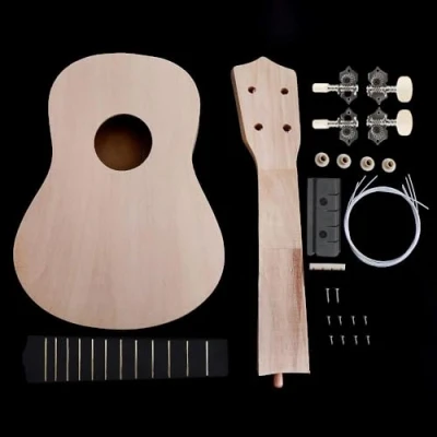 Abbildung von OriGlam DIY Ukulele Kit, machen Sie Ihre eigene Sopran Hawaii Ukulele, Gitarre, Handarbeit Kit mit Installationswerkzeugen für Kinder