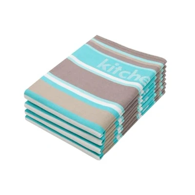 Abbildung von ZOLLNER 4er Set Geschirrtücher, Küchentücher, 50x70 cm, Baumwolle, hellblau