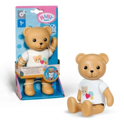 Abbildung von BABY born Splish Splash Bade Spielzeug Teddy Größe 15 cm Mit mechanischer Schwimmfunktion Funktioniert komplett ohne Batterien Geeignet für Kinder ab 1 Jahr, Braun