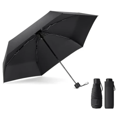 Abbildung von Vicloon Regenschirm, Mini Umbrella Leicht,Taschenschirm, faltender Visier Sonnenschutz Regenschirm Im Freien UV Regenschirm,klein,leicht &amp; kompakt,190g
