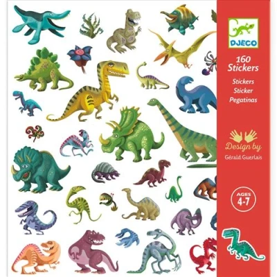 Abbildung von Djeco DJ08843 Aufkleber Sticker 160 Stueck Dinosaurier