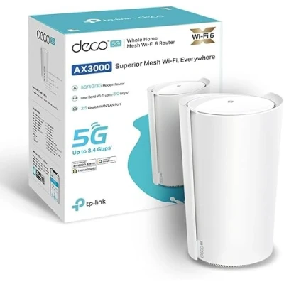Abbildung von TP Link Deco X3000 5G(1 Pack) LTE WLAN Router, 5G Router SIM Karte, 2,5 Gbit/s Port + 2 x Gigabit Ports, Wi Fi 6 AX3000, Nur APP verwaltet, Keine Webverwaltungsseite