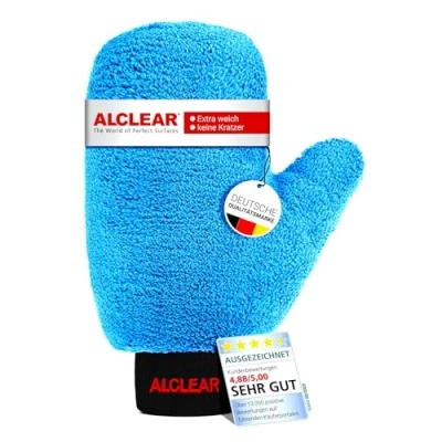 Abbildung von ALCLEAR Felgen Waschhandschuh Auto Premium Felgenhandschuh für professionelle Autopflege 100% Schmutzentfernung 26x12cm Mikrofaser Optimale Alternative zur Felgenbürste