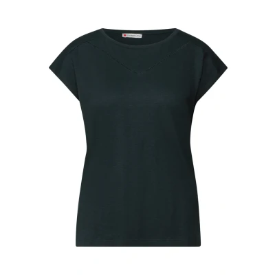 Abbildung von Street One Damen 3226375 Shirt mit Dekotape, Pine Grove Green, 44
