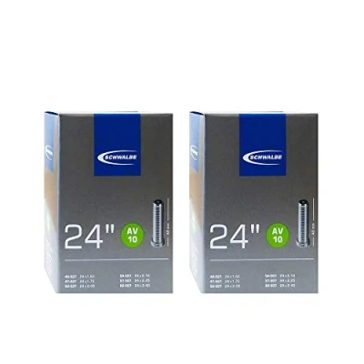 Abbildung von 2 x Schwalbe AV10 Innenschlauch, Schwarz, 24 Inch 1.5 (40mm Schrader Valve)