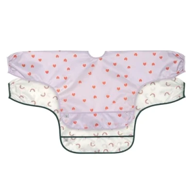 Abbildung von Lässig 2 STK Happy Rascals HERZ Lätzchen für Kinder, Größe: One Size, Weiss