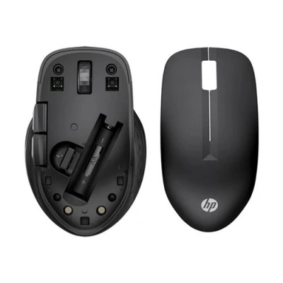 Abbildung von HP 430 Wireless Maus Verbindung mit 2,4 GHz &amp; Bluetooth 5.2 USB Dongle 4.000 dpi 4 Tasten für bis zu 2 Geräte Schwarz inkl. 1 x AA Batterie Lebensdauer 24 Monaten