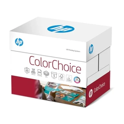Abbildung von HP ColorChoice CHP750, Farblaserpapier ungestrichen , 90g/m², A4, Karton zu 5 X 500 Blatt, CHP750