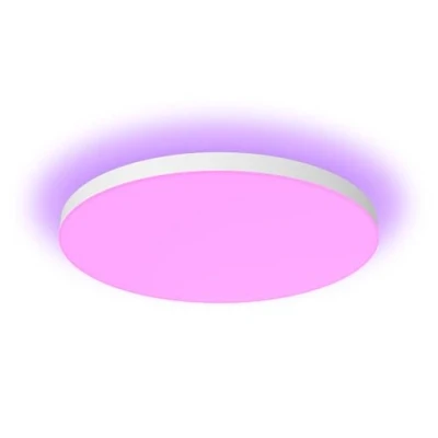 Abbildung von Philips Hue Datura smarte Panelleuchte (groß, rund 57,4 x cm), weißes &amp; farbiges Licht, Bluetooth kompatibel, Sprachsteuerung mit Alexa, Apple Home Google Assistant