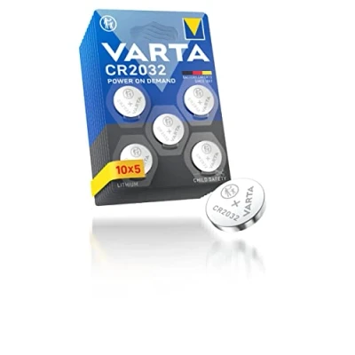 Abbildung von VARTA Batterien Knopfzellen CR2032, 50 Stück, Power on Demand, Lithium, 3V, kindersichere Verpackung, für Smart Home Geräte, Autoschlüssel und weitere Anwendungen [Exklusiv bei Amazon]