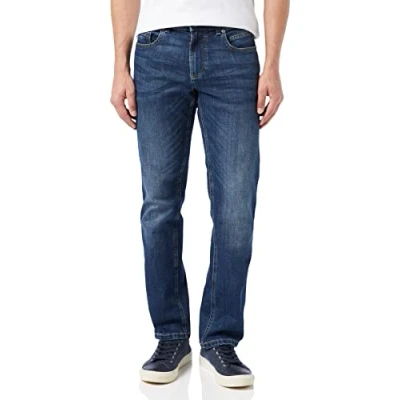 Abbildung von camel active Herren Relaxed Fit 5 Pocket Jeans aus Baumwolle 34 Blau menswear 33/34