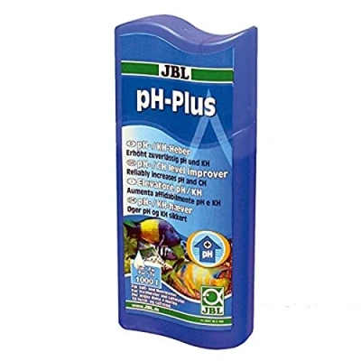 Abbildung von JBL pH Plus 23057, Wasseraufbereiter zur Erhöhung der Werte für Süß und Meerwasser Aquarien, 250 ml