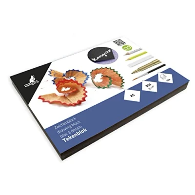 Abbildung von Zeichenblock Kangaro A5 schwarz 300 gram 50 Blatt