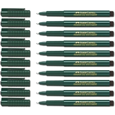 Abbildung von Faber Castell Finepine 1511 0,4 mm, schwarz, 10 Stifte