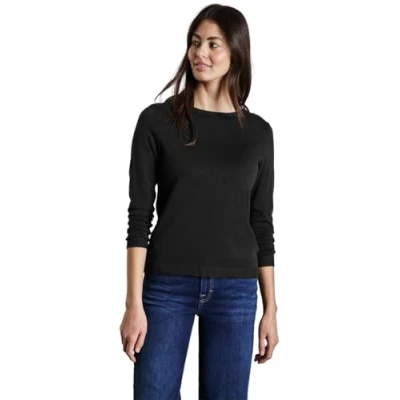Abbildung von STREET ONE Damen A302973 Weicher Strickpullover, Schwarz, 42 EU