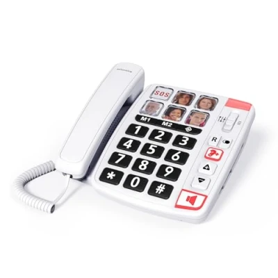 Abbildung von Swissvoice Xtra 1110 schnurgebundenes Telefon mit extra großen Tasten, sechs Foto Direktwahltasten, Laute Klingeltöne, Hörgerätekompatibel