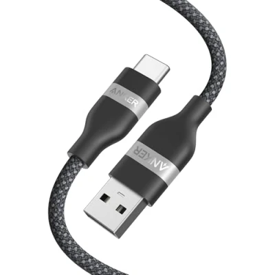Abbildung von Anker USB auf C Kabel, Upcycled Flechtgewebe 2.0 Kabel 90cm, A Ladekabel für iPhone 16/15 Serie, MacBook Pro, Galaxy Note20, iPad Air und mehr