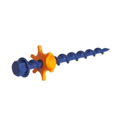Abbildung von Peggy Peg Schraubhering Peg&amp;Stop Small 16cm mit Kontermutter 6 Stück Schraubheringe für alle Ankerplatten 85% Aller Böden Fix&amp;Go Anker Platte 2.0 Zubehör zur Fixierung von Stützfüßen