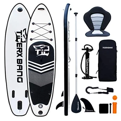 Abbildung von Tigerxbang SUP Board Stand Up Paddling 10&#039;6&quot; 320x80x15cm Kayak Seat Komplettes aufblasbares Paddle Zubehör