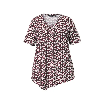 Abbildung von Ulla Popken Short Sleeve TEE Tshirt print, Damen, Größe: 42/44, Black