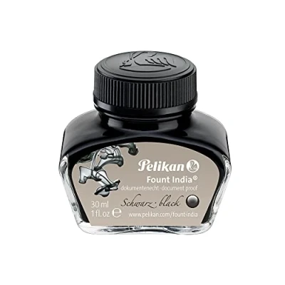 Abbildung von Pelikan 221143 Fount India Kunststoff Behälter, 30 ml, 1 Set, schwarz