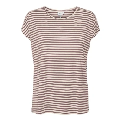 Abbildung von Vero Moda Damen Vmava Plain Top Stripe Ga JRS Noos Shirt, Nostalgia Rose/Stripes:Pristine, XS EU