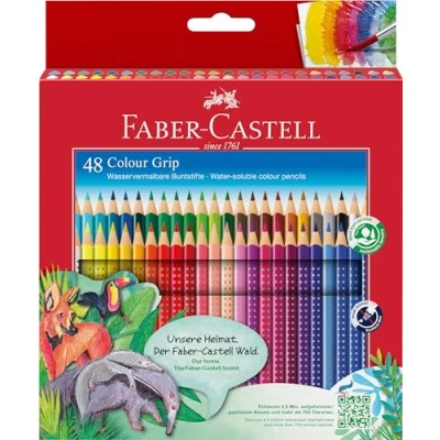 Abbildung von FABER CASTELL 112449 Buntstifte Set Colour Grip 48er Stück Kartonetui