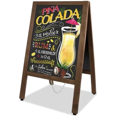 Abbildung von VAIIGO Kundenstopper Werbetafel Gehwegaufsteller Aufsteller 85 x 43 cm Magnetische Holztafel Kreidetafel Restaurant Tafel Plakatständer