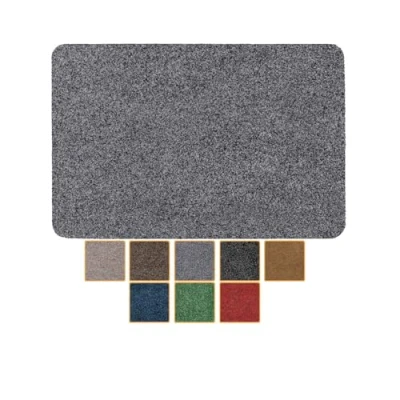 Abbildung von ANRO Fußmatte Schmutzfangmatte waschbar wasserdicht robust Schmutzfänger für Eingang, Haustür, Flur, Küche, Schlafzimmer Poet Größe 40x60cm Carpet Grau
