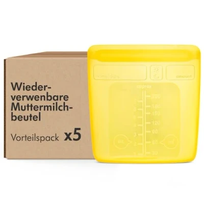 Abbildung von Medela Wiederverwendbare Muttermilchbeutel breite Öffnung und Doppelverschluss für Kühlschrank oder Gefrierfach 220 ml, 500 Anwendungen