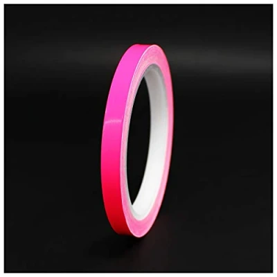 Abbildung von Finest Folia 10 Meter (0,79/Meter) Glanz Zierstreifen Auto Motorrad Boot Modellbau Silber Chrom Dekorstreifen Seitenstreifen (Neon Pink, 8mm Breite)