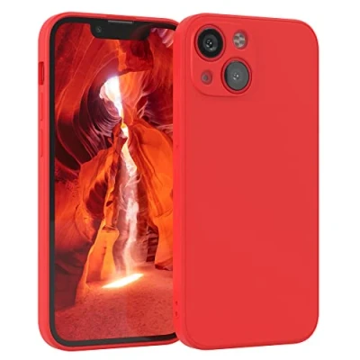 Abbildung von EAZY Case Silikonhülle für iPhone 13 Mini Hülle Silikon Rot weich stoßfeste Handyhülle Schutzhülle mit Kameraschutz Dünn Premium Schutz Cover TPU Phone Bumper in