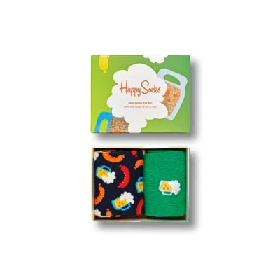 Abbildung von Happy Socks Unisex 2 Pack Beer Gift Set Socken, Grün Blau Orange, 41 46 (2er Pack)