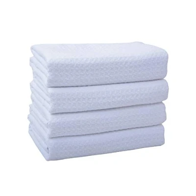 Abbildung von VIVOTE Microfaser Geschirrtücher weiß Waffeltuch Küchentücher Fusselfrei Super Weiche Saugfähige Dicke Putztuch 40cmx60cm 4 Stück