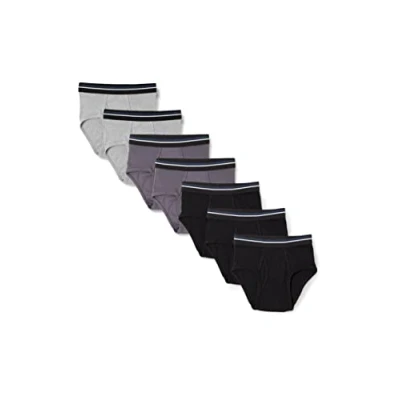 Abbildung von Amazon Essentials Herren Baumwollslips Unterwäsche ohne Etikett, 7er Pack, Dunkelgrau/Grau Meliert/Schwarz, M