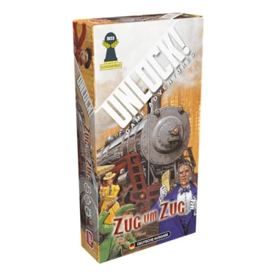 Abbildung von Space Cowboys, Unlock! Game Adventures: Zug um Zug, Familienspiel, Rätselspiel, 1 6 Spieler, Ab 10+ Jahren, 60 Minuten, Deutsch