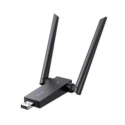 Abbildung von UGREEN WLAN Stick AC1300 Adapter PC Dualband (5GHz/2,4GHz), WiFi mit Dual 5dBi Antennen WPS Taste, Plug &amp; Play unter Windows 10/11, unterstützt Windows, MacOS