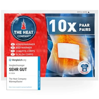 Abbildung von The Heat Company Bodywärmer 10 Stück Wärmepflaster Rücken &amp; Nacken EXTRA WARM Körperwärmer Rückenwärmer 12 Stunden wohlige Wärme luftaktiviert rein natürlich