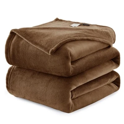 Abbildung von WAVVE Kuscheldecke Flauschig Decke Fleecedecke Sofadecke 230x270 cm Wohndecke Couchdecke, Braun Sofa Leicht, Groß Riesig Sofaüberwurf Weich