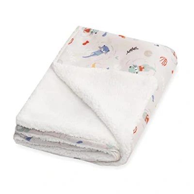 Abbildung von Julius Zöllner Winterdecke aus Baumwoll Jersey und kuscheligem Teddy Stoff Gr. 70x100 cm Made in Germany OEKO TEX® STANDARD 100 Little Otti