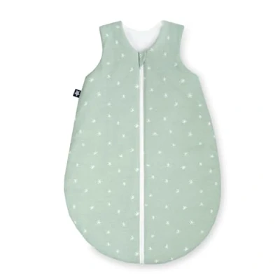 Abbildung von Julius Zöllner Baby Ganzjahresschlafsack aus Jersey Baumwolle, Standard 100 by Oeko Tex, Made in Germany, Größe 74 6 12 Monate, Stary