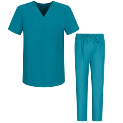 Abbildung von MISEMIYA Herren Scrub Set Uni Bz 6801 6802 Arbeitsset, türkis, Small