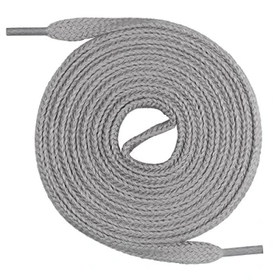Abbildung von Mount Swiss Schnürsenkel flach Grau aus 100% Baumwolle für Sneakers Sportschuhe Laufschuhe Trekkingschuhe sehr reißfest 7 mm breit Farbe Länge 180cm