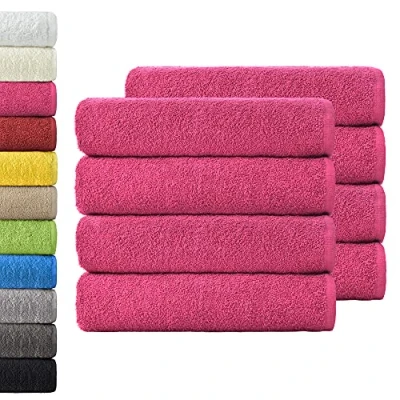 Abbildung von NatureMark NM HT0701 8 er Spar Pack Frottier Handtücher, 50 x 100 cm, Pink