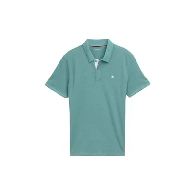 Abbildung von TOM Tailor WITH Contrast Poloshirt, Herren, Größe: XL, Meadow teal dark melange