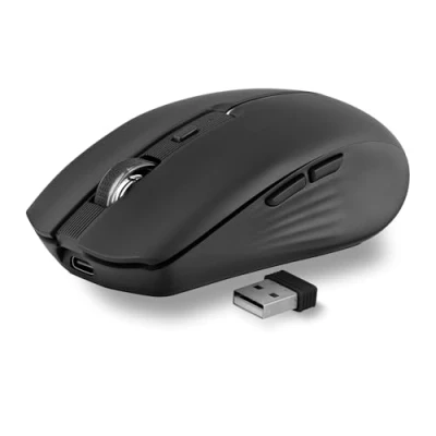 Abbildung von T&#039;nB Kabellose Maus, Dual Mode Bluetooth und USB A, Wiederaufladbar, Lange Akkulaufzeit, Leise, 1600 DPI Genauigkeit, 6 Tasten, Kompatibel mit Windows, Linus MacOs Pinke