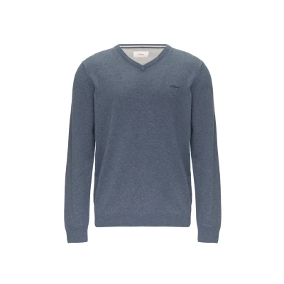 Abbildung von s.Oliver MIT Logostickerei Strickpullover, Herren, Größe: 3XL, Blau